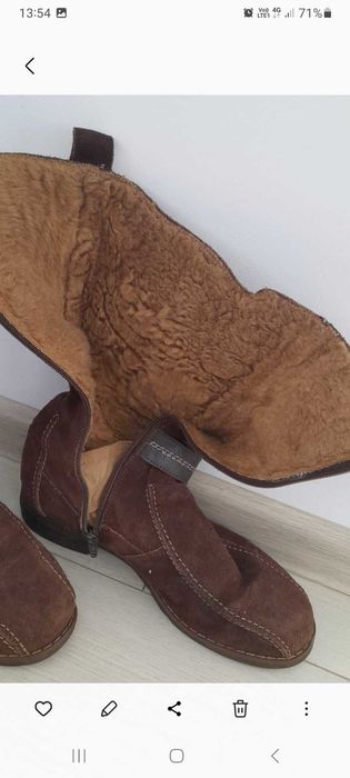 Cizme din piele intoarsa, imblanite, maro 37