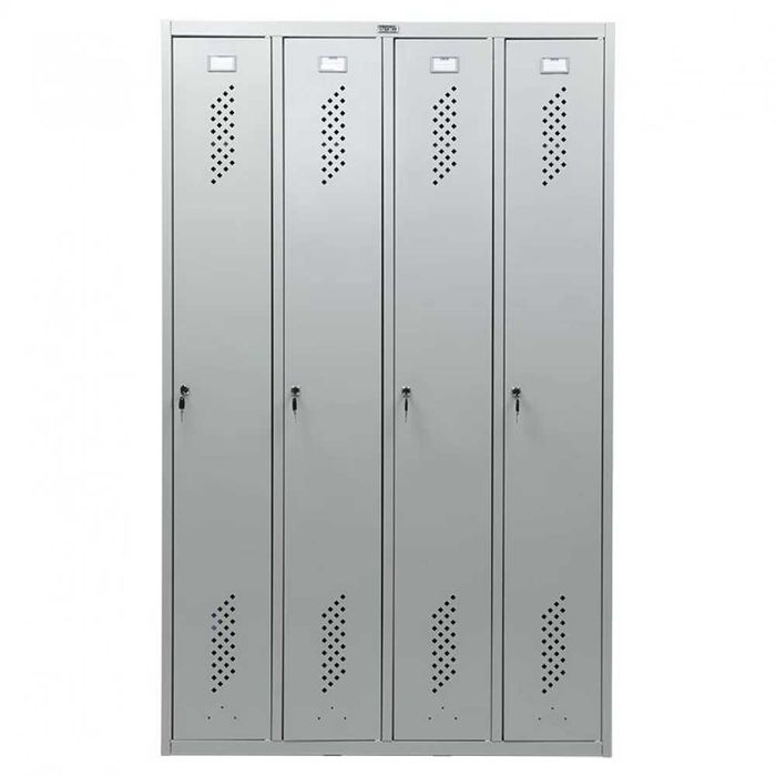 Метален четворен шкаф за съблекалня VALBERG LE/LS 41 (183x117x50 см)