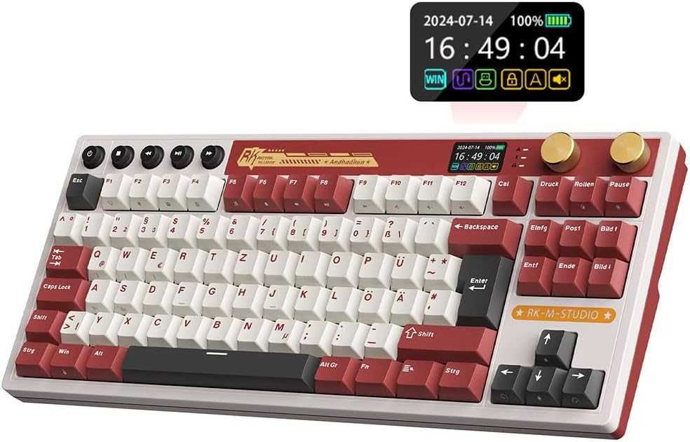 Tastatură Mecanică Super Premium  Gaming RK ROYAL KLUDGE M87 LCD