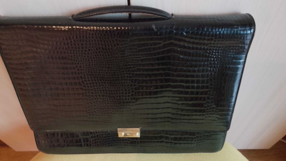 Servieta/Geanta eleganta, Office, Croc Look, lacuita -  Exclusivista