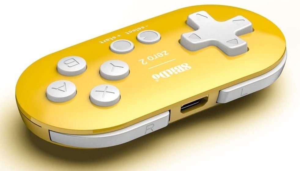 Безжичен контролер 8BitDo - Zero 2, жълт (Nintendo Switch/PC)