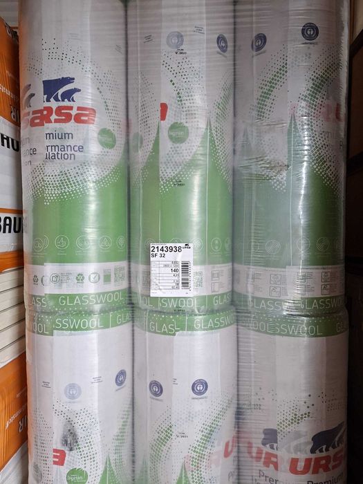 Vată minerala  de sticla URSA DF 42 Gemini – termoizolație acoperișuri, pereți