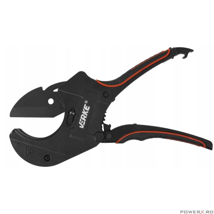Foarfeca pentru taiat tevi din PVC si materiale plastice, 75 mm, Verke