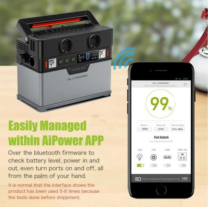 288Wh78Ah 300W 220V Соларен Генератор Електростанция Слънчевa Централа