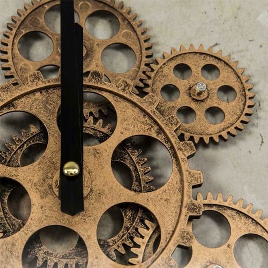 Ceas de perete din metal, mecanism kinetic | Livrare Gratis Bucuresti