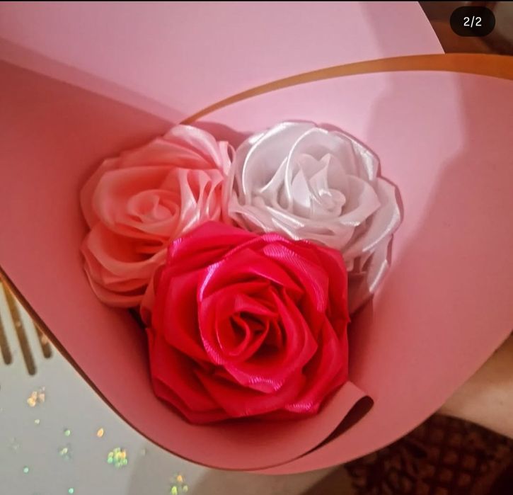 розы из лент на заказ