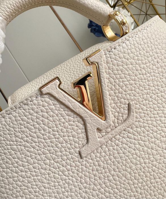Geanta Louis Vuitton Capucines 21cm crem, Premium