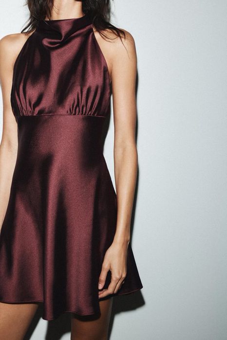 Сатенена рокля ZARA