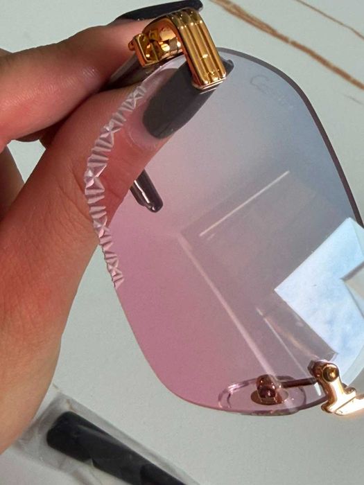 Ochelari de soare Cartier aurii roz