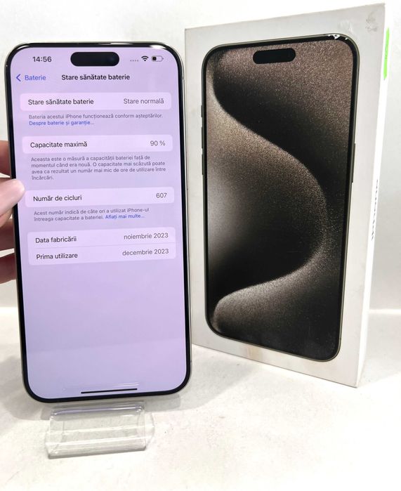 iPhone 15 Pro Max,256GB, garantie, Natural Titanium!
