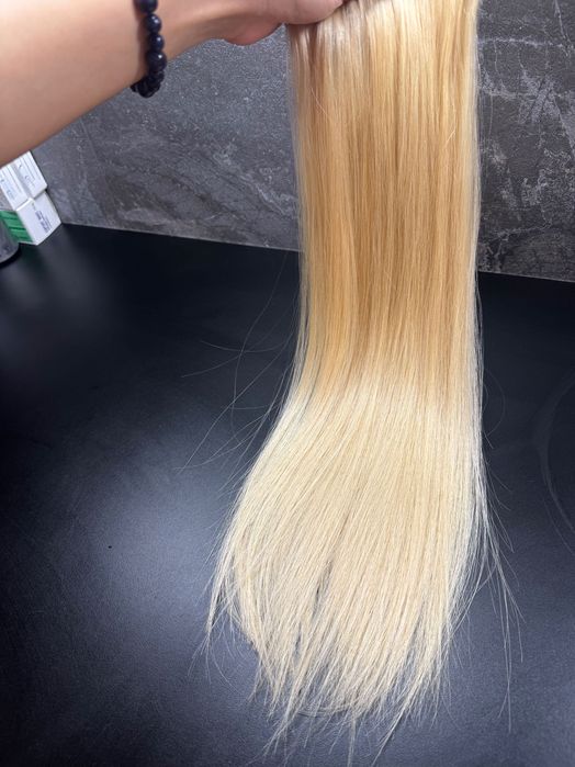 Естествена коса на стикери 55 см