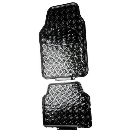 стелки за кола pvc alu look черни пияно лак 4броя sumex apa5000