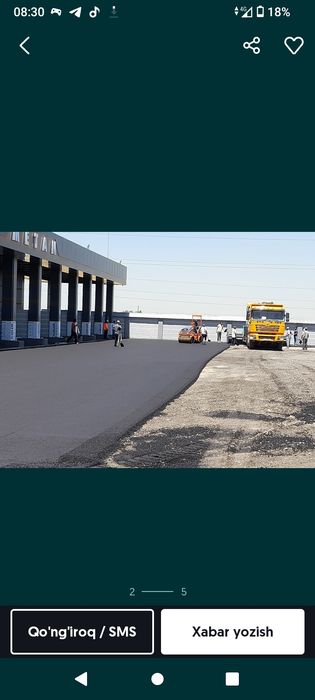 Sifatli asfalt qizmati