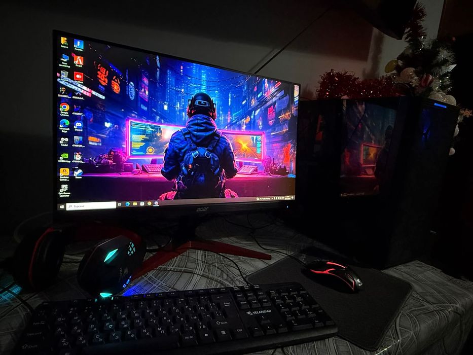 Геймърски сет Ryzen 5600 16GB RAM1X Acer 144hz