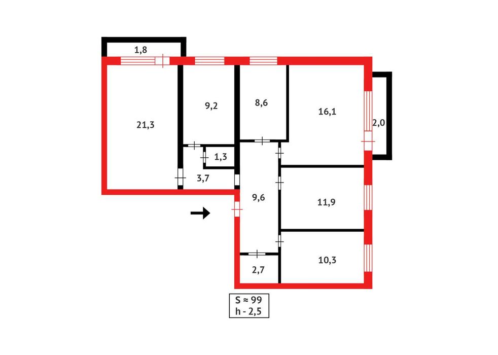 Продам 5ком кв. 4эт, 2мкр