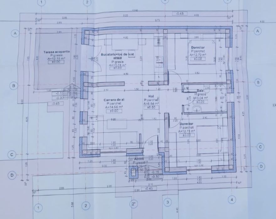 CASĂ NOUĂ INDIVIDUALĂ ÎN LEȘ  - 98,81 Mp construiți + 500 mp Teren