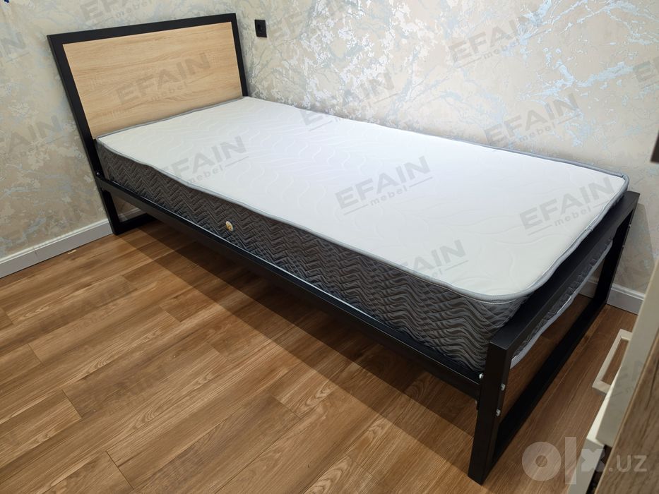 Bir kishili yangi loft krovat matras ham bor 90x200 односпальная новый