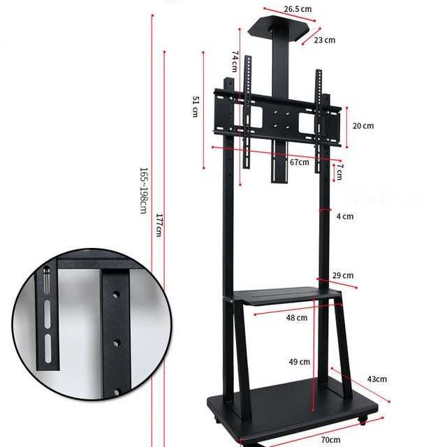 Suport/Stand TV/Monitor sedinte Mobil /Deplasabil tip stand cu role