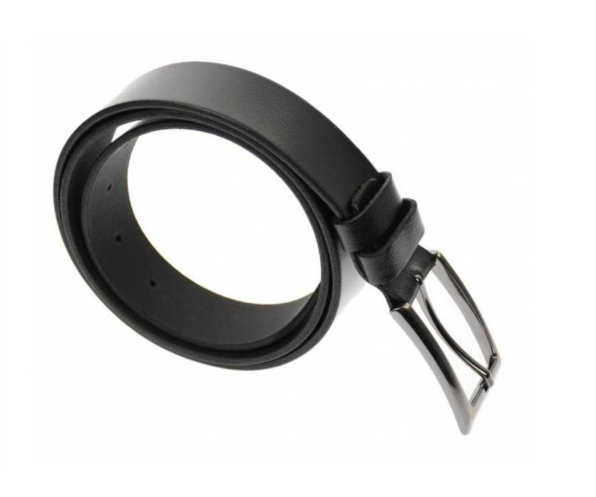 Curea Barbati, Piele naturala, catarama Zamac, culoare Neagra/Maro