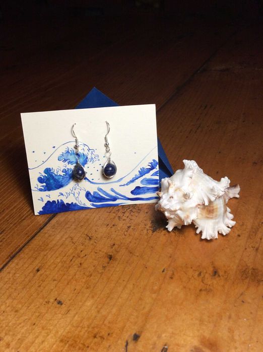 Ръчно изработени сребърни обеци и колиета с естествени камъни (s925)