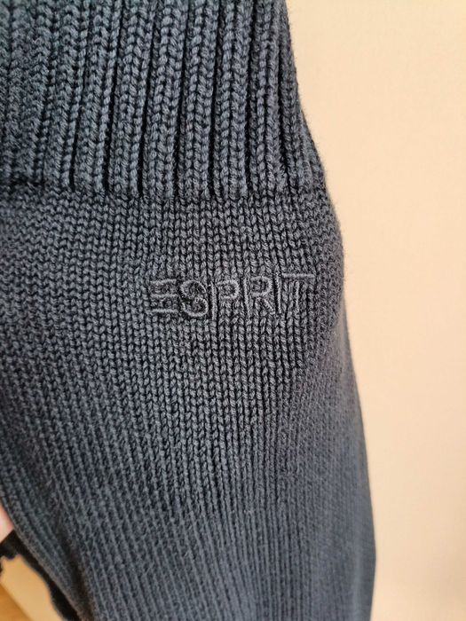 Esprit черен пуловер XL 100% памук жилетка
