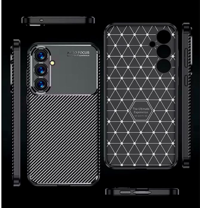 Samsung S20/S21/S22/S23/S24/S25/S26 PLUS Ultra Husa Carbon Black Mata