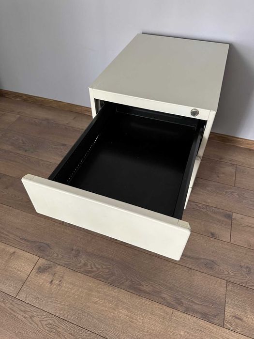 dulap mic cu roti metalic rollbox Steelcase 3 sertare birou casetiera