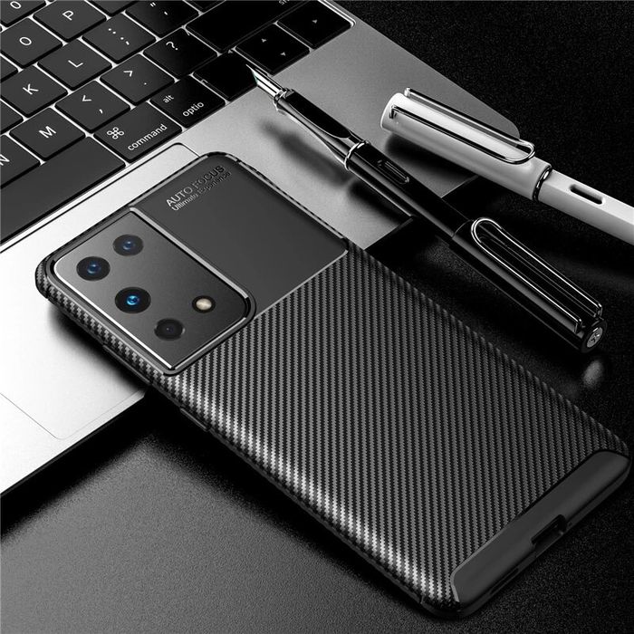 Samsung S21/S22/S23/S24/S25/S26 Plus ULTRA Husa Safe Carbon Black Sili