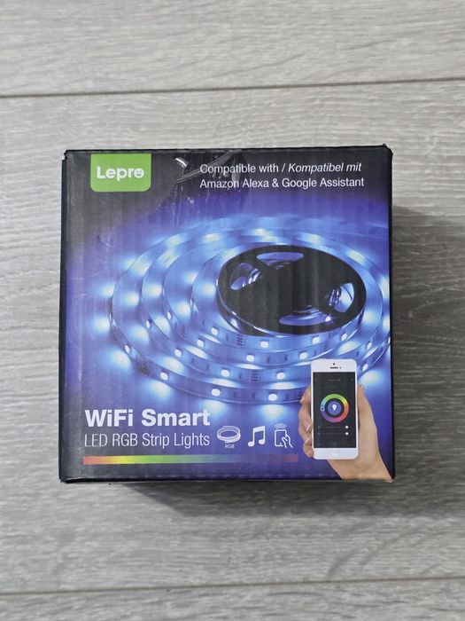 Bandă LED Smart RGB WiFi 10M (2x5M) – Muzică, Alexa & Google Home