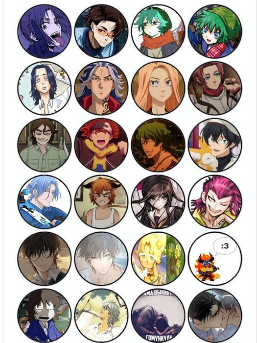 Значки 58мм | Аниме, Манхва, Игры, Фильмы и другое