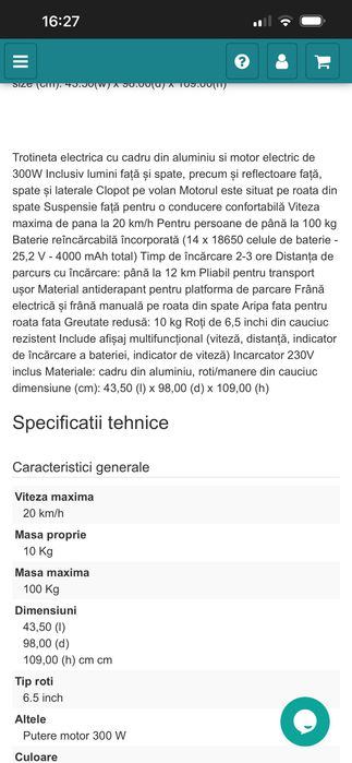 Vand trotineta electrica 700 lei