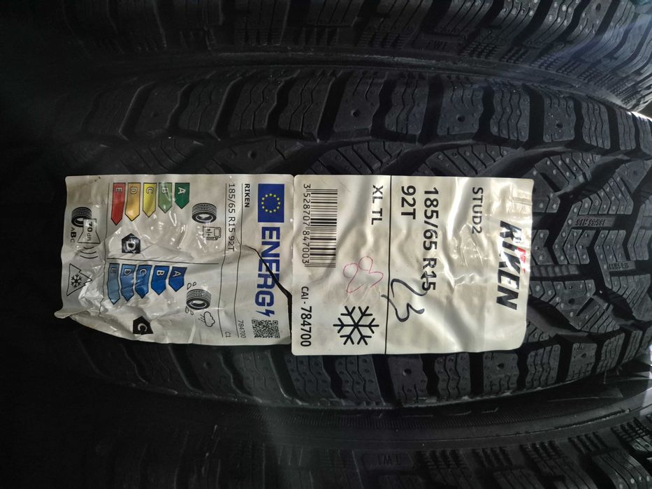 100 Anvelope M+S IARNA - 185/65/15 92T XL - Riken Stud2 - NOU - DOT 2023 ! SUPER PRET !!!