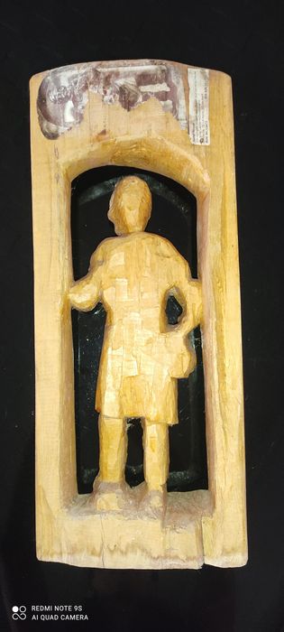 дърворезба козирог, винопроизводител,поставка за вино