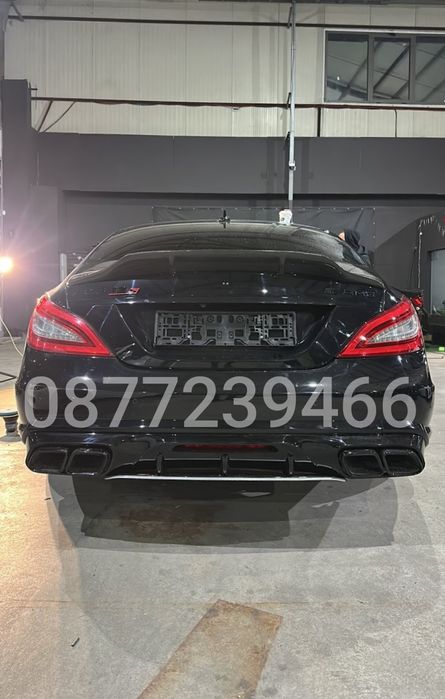 Mercedes CLS W218 AMG Мерцедес дифузьор diffuser GT добавки задна брон
