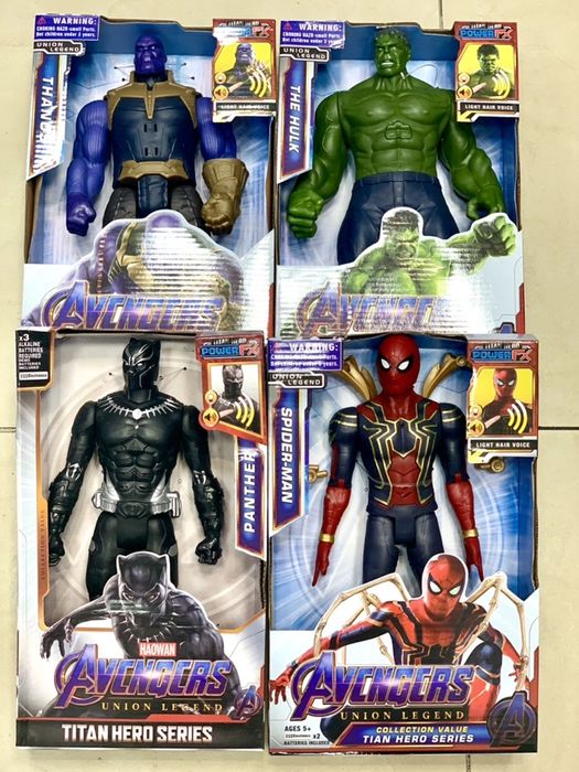 Фигури отмъстители-5бр. (Avengers) Спайдърмен,Железният човек,Хълк