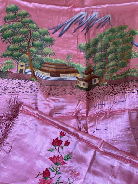 Покрывало шелк с 2 наволочками СССР