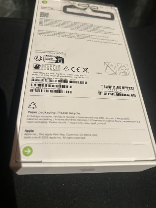 Iphone 17 pro 256gb silver