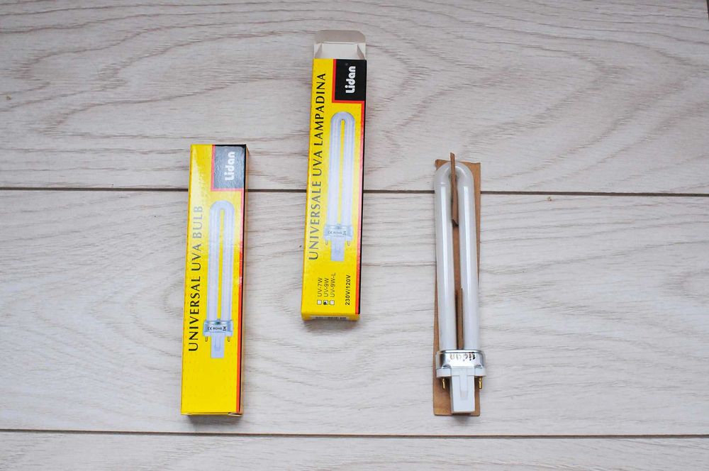 Becuri neon, 9W, Lidan, pentru lampa UV. Doua bucati