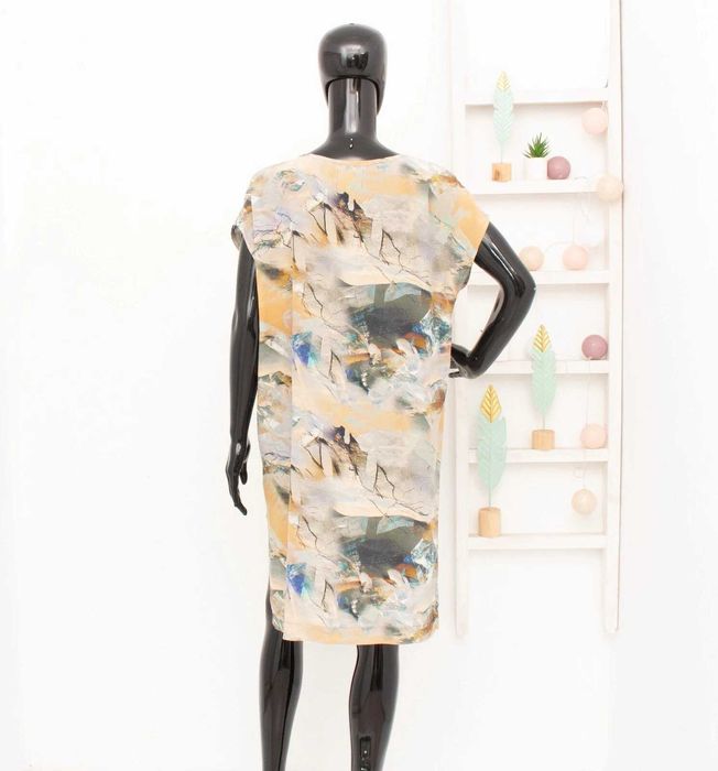 Gestuz дамска блуза от 100% коприна абстрактен принт 38