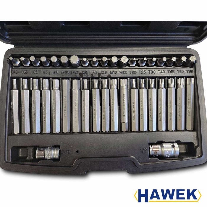 Комплект битове - накрайници 40 части HAWEK