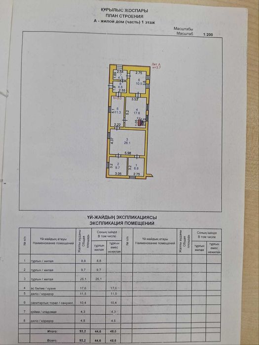 продается  дом в  г.Тобыл  93 кв.м