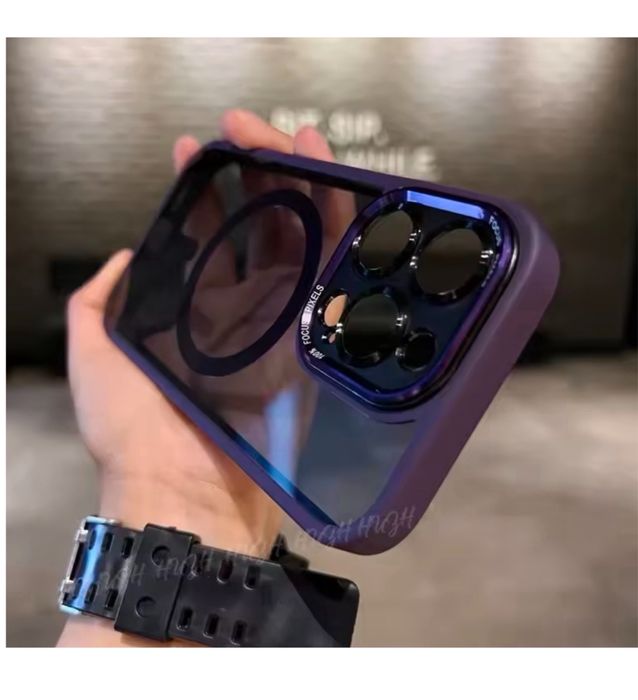 Iphone 14/15/16/17/PRO/MAX/PLUS Husa Magsafe Spate Lucios Magnetic