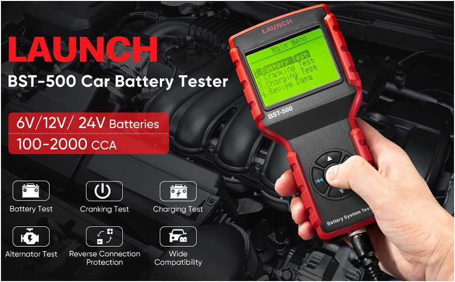 Tester Baterii, Eletromotor, Auto, model profesional Launch Bst500