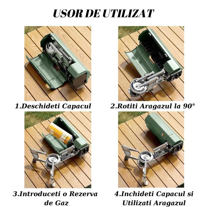 Mini Aragaz Portabil pentru Camping, Soferii de Camion/Auto, 2600 W