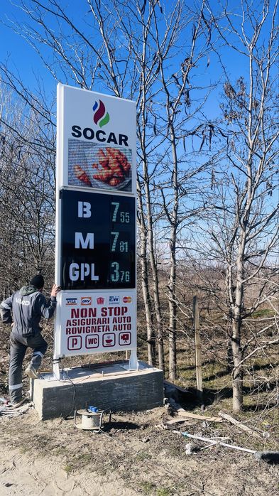 Totem benzinarie PECO , GPL , Jeton firma