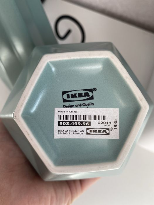 IKEA ваза 20 см Ливслонг керамика