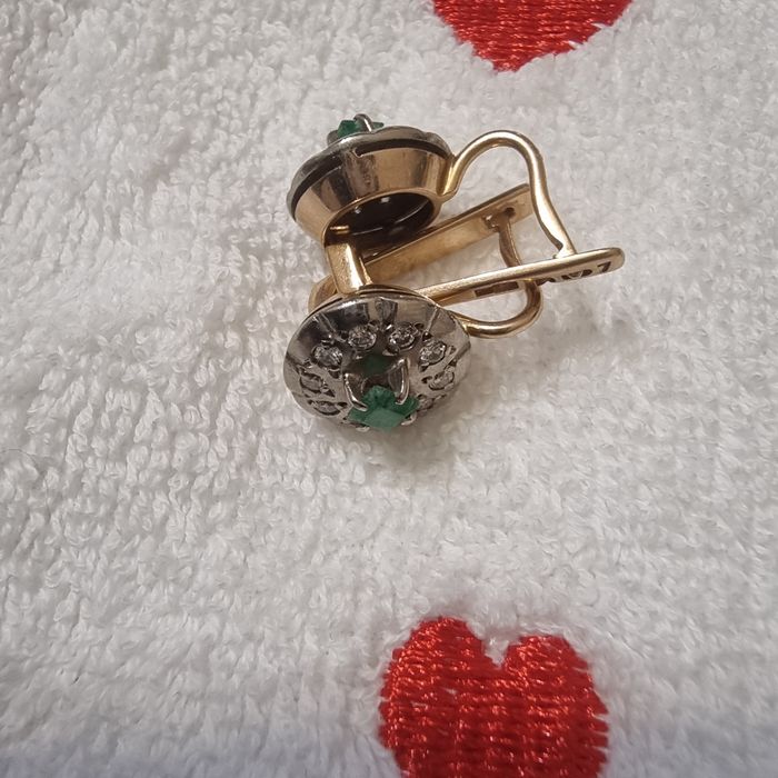 Золото серги СССР  отлични