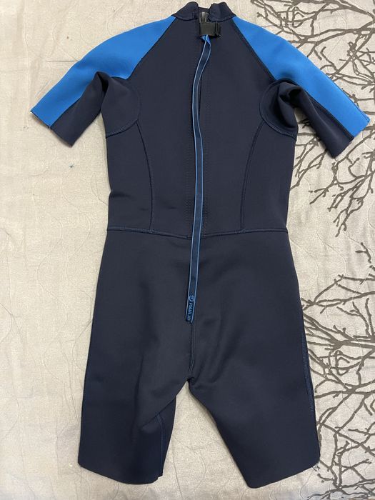 Детски къс костюм за сърф от неопрен 1,5 мм ,син