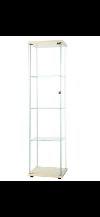 Vitrina cu 4 rafturi si usi din sticla, , 163x43x37cm