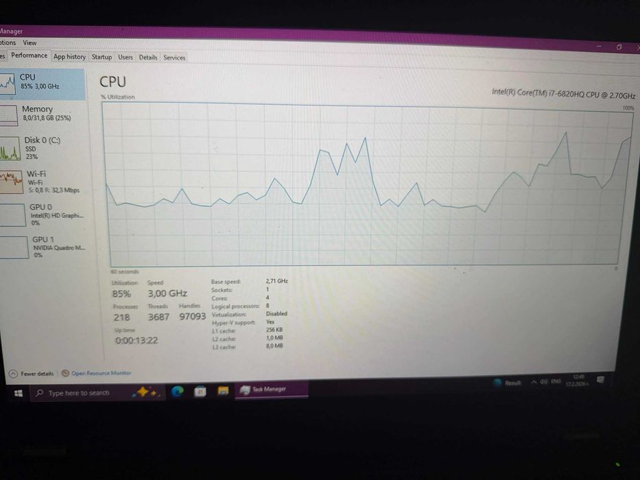 Лаптоп Lenovo Thinkpad P50